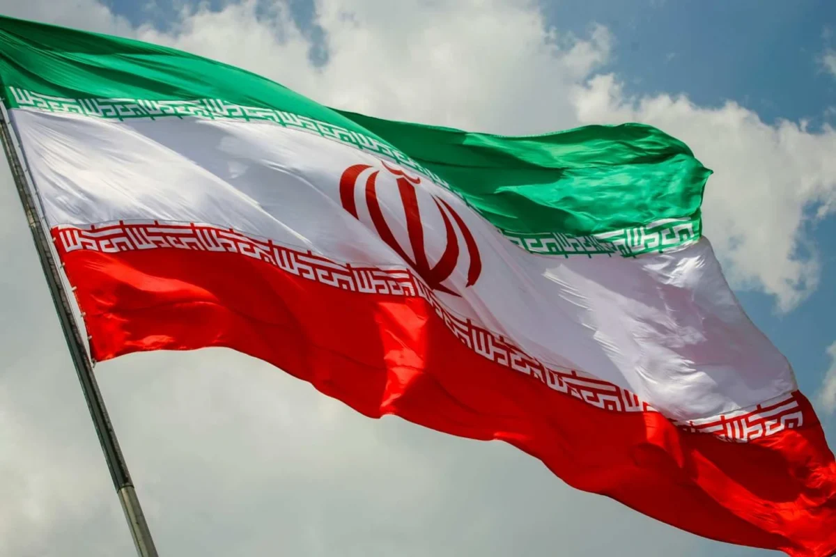Iranian national flag symbolizing nationwide protests and political unrest amid government crackdown