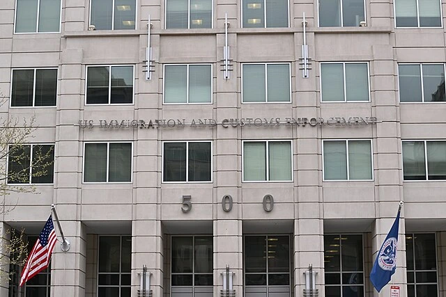 U.S. Immigration and Customs Enforcement headquarters building in Washington, D.C.