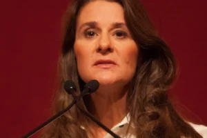 Melinda French Gates speaking at a public event