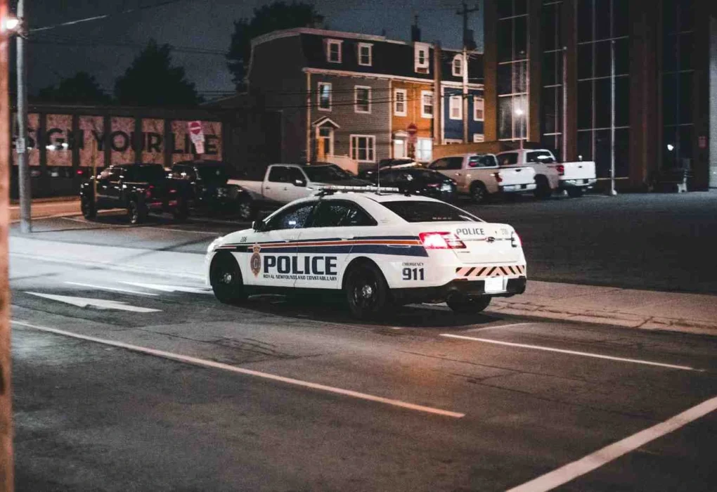 Canadian police vehicle at night, file photo used for coverage of the Tumbler Ridge, British Columbia mass shooting
