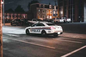 Canadian police vehicle at night, file photo used for coverage of the Tumbler Ridge, British Columbia mass shooting