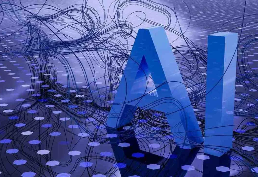 AI chatbot concept for students preparing for exams with digital data flow