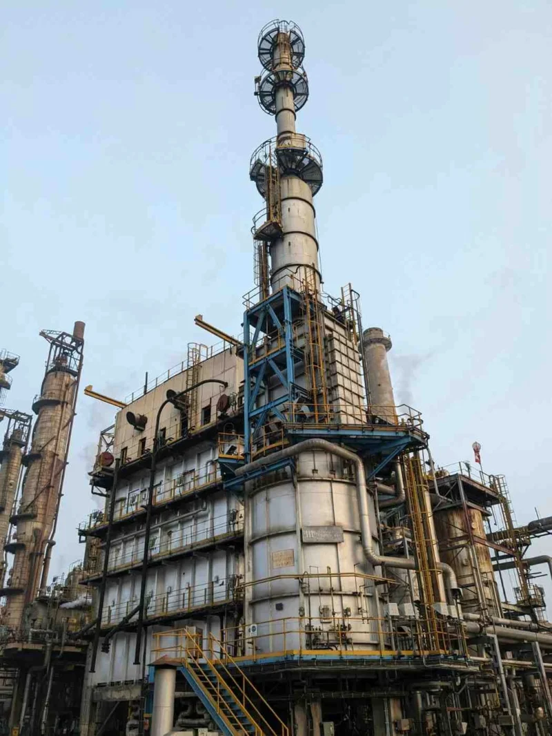 Industrial oil refinery facility used to process crude oil into fuels such as gasoline and diesel as global energy markets face supply concerns